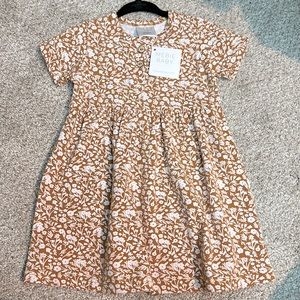 NWT Mebie Baby mustard Floral cotton Dress 18m